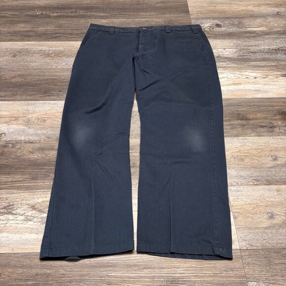 Vintage 90s Y2k Carhartt Navy Blue Mens 40x30 Rugged Flex Twill Workwear Pants - Picture 1 of 12